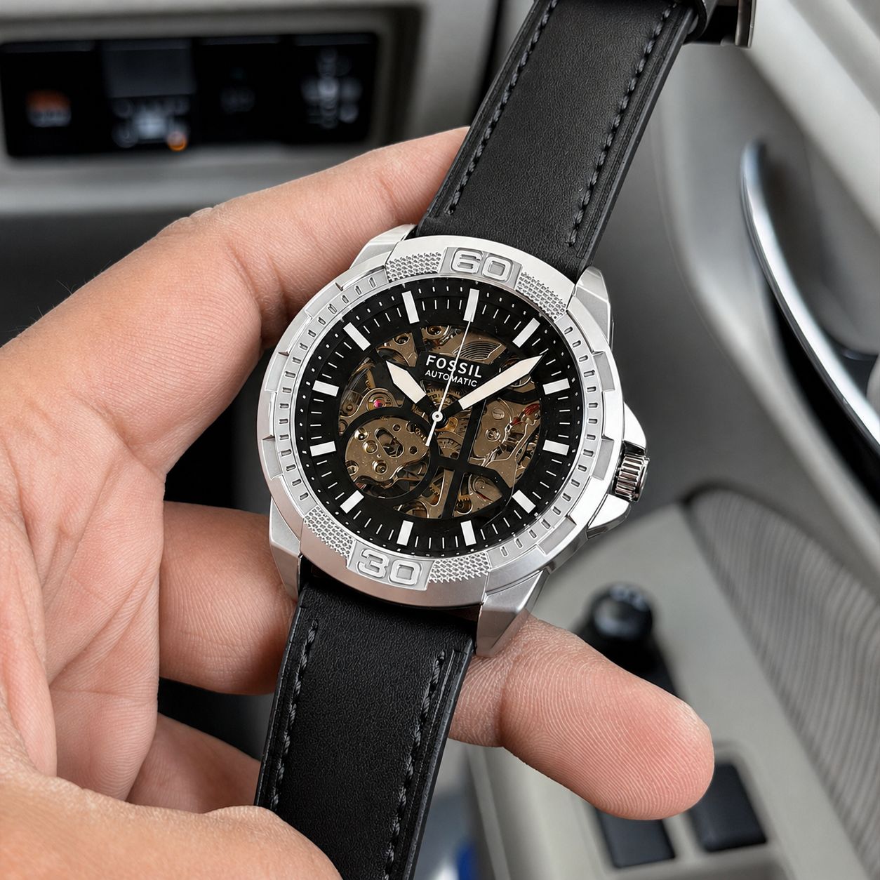 Fossil Skeleton Automatic Black Brown Edition