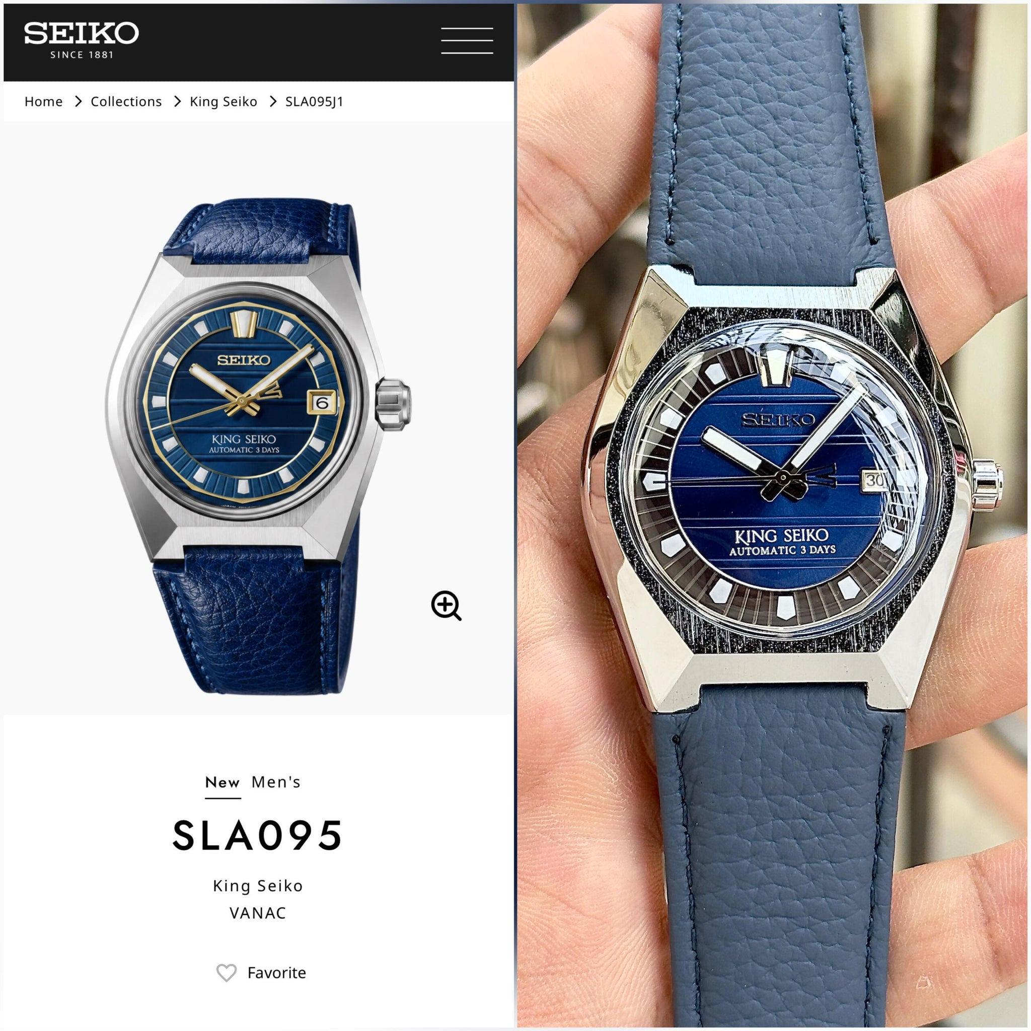 Seiko Vanac SLA095 Blue