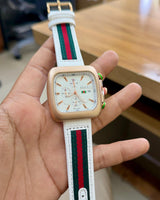 Gucci White Dial Chronograph
