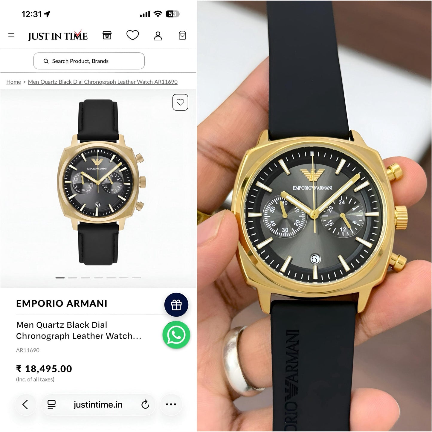 Emporio Armani Gold Grey