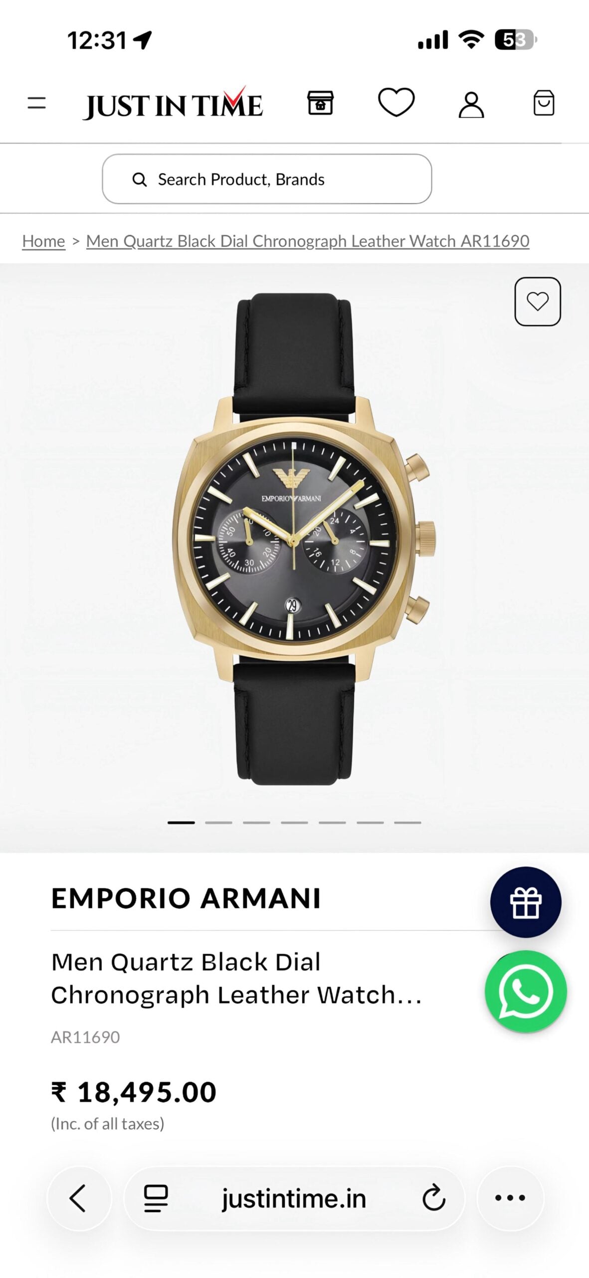 Emporio Armani Gold Grey