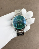 IWC Portugieser Silver Green Dial Chronograph