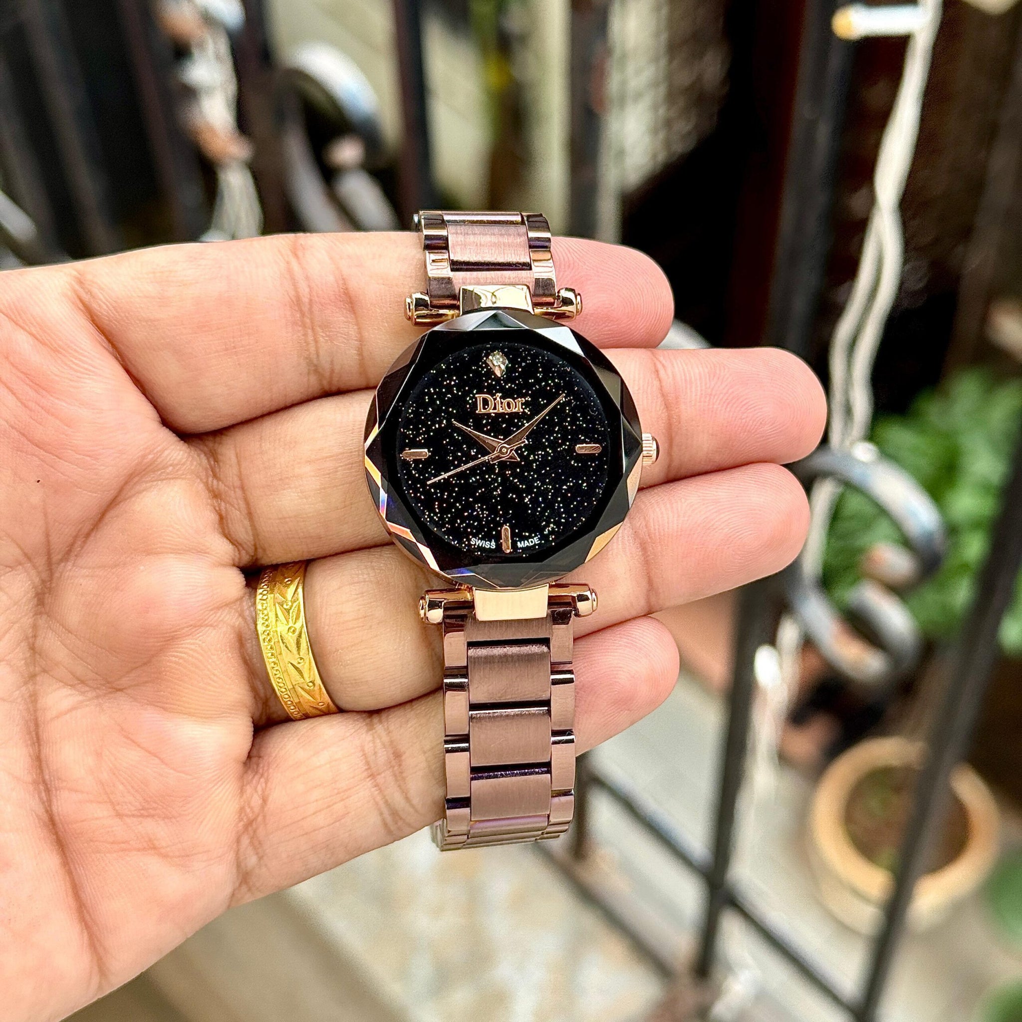 Dior Rose Gold Black Dial