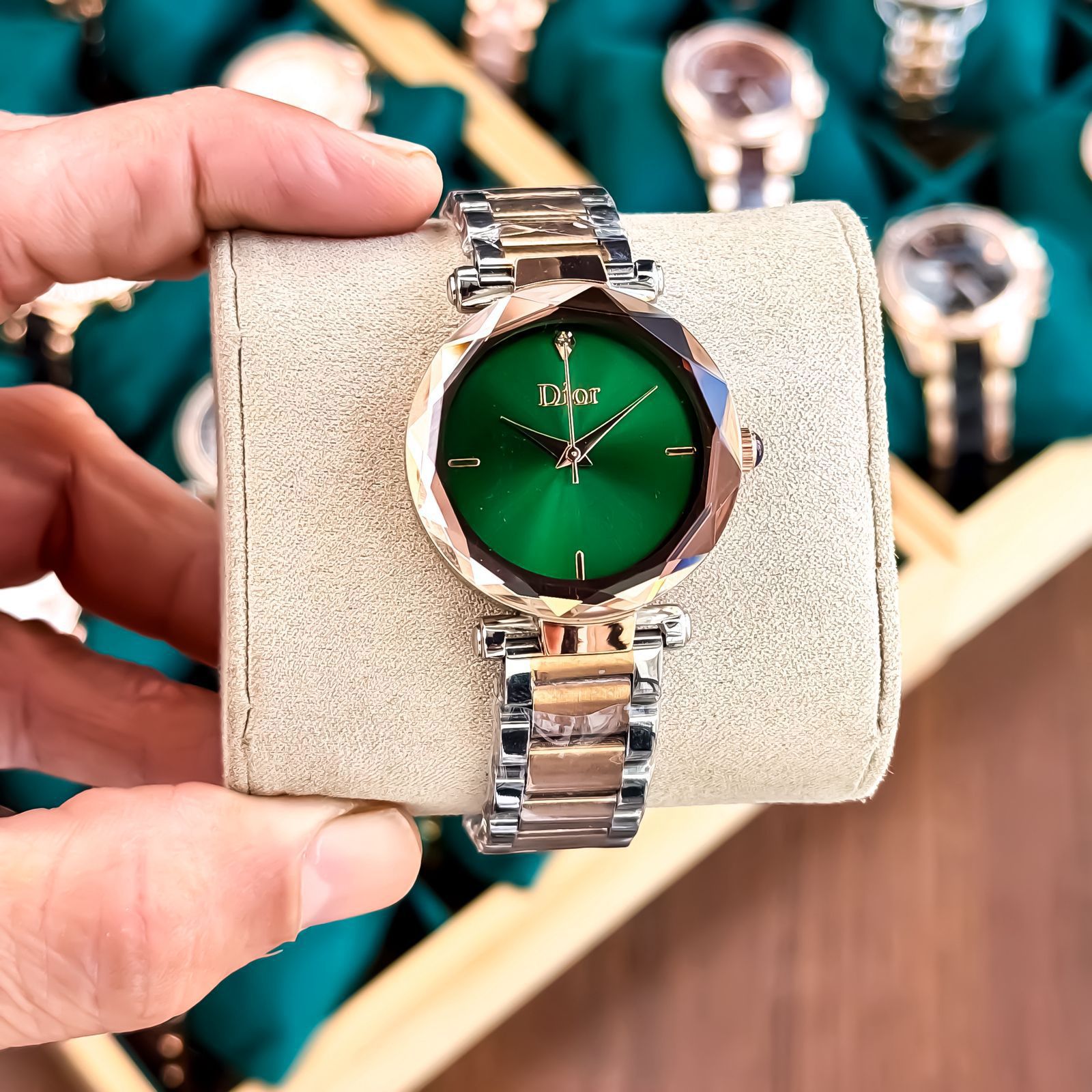 Dior Rose Gold Green Dial