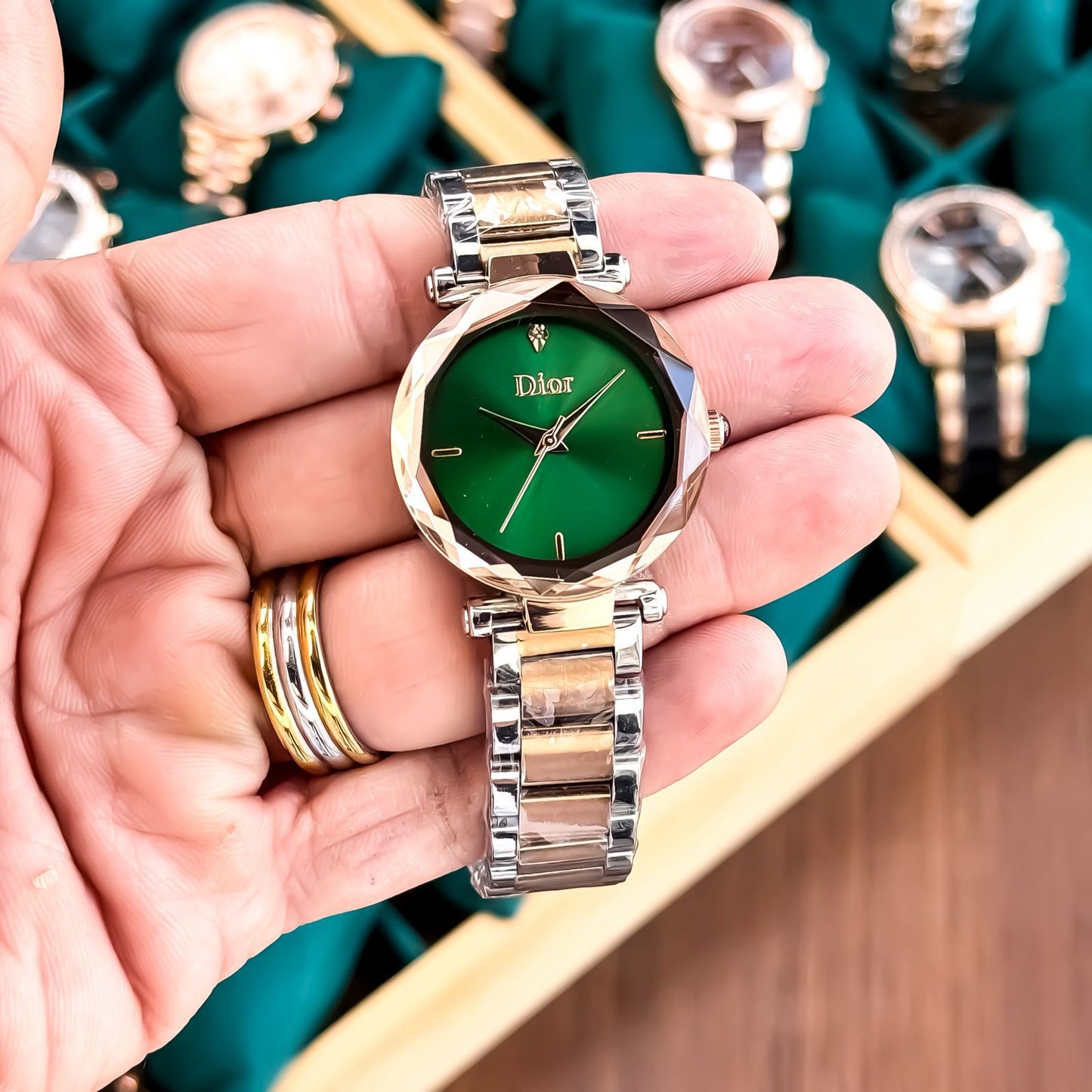 Dior Rose Gold Green Dial