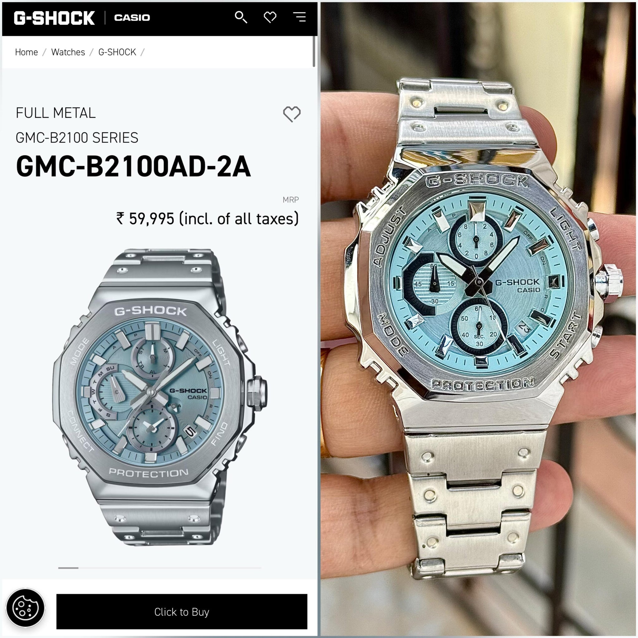 G-Shock Ice Blue Dial