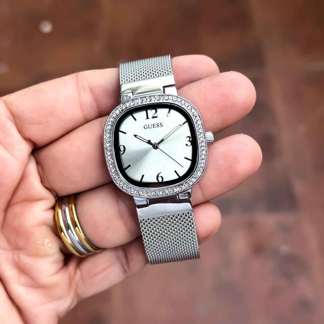 Guess Tapestry Silver Dial