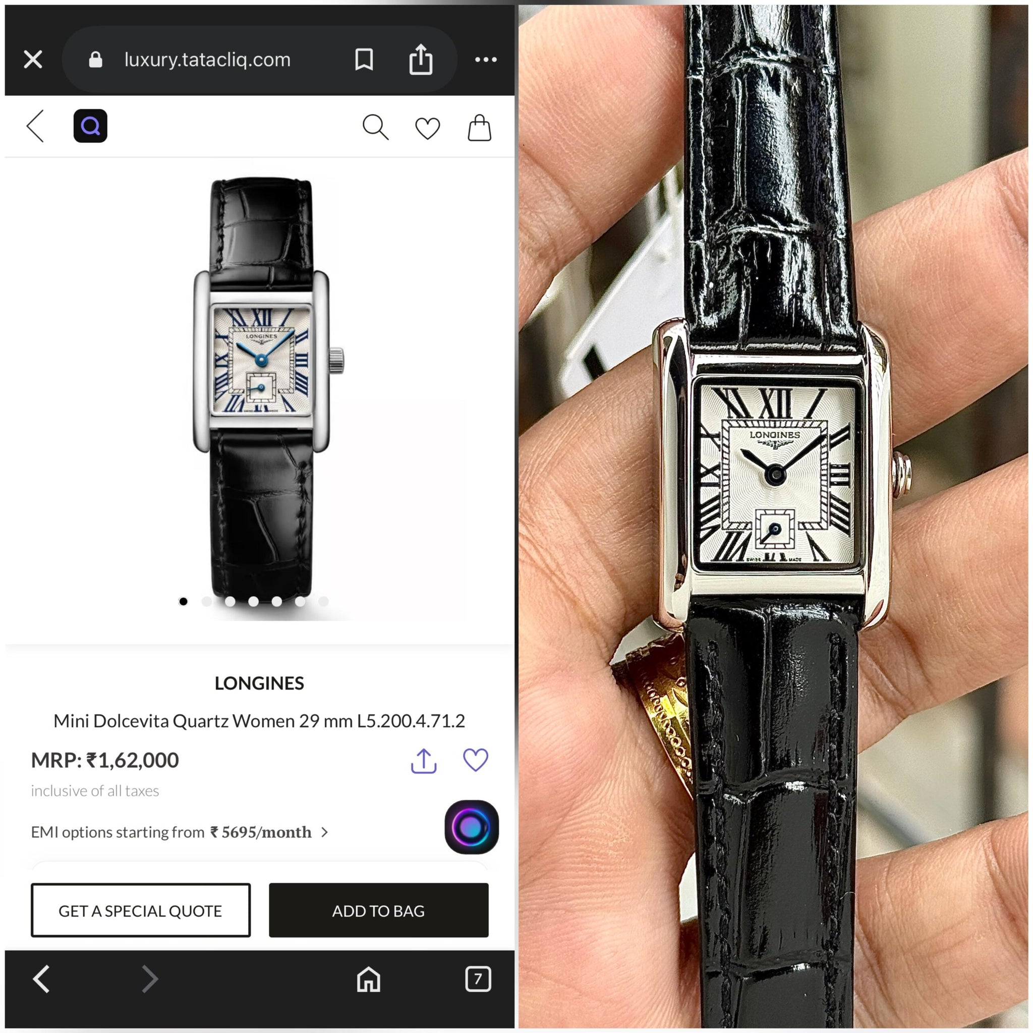 Longines Mini Dolcevitta Silver