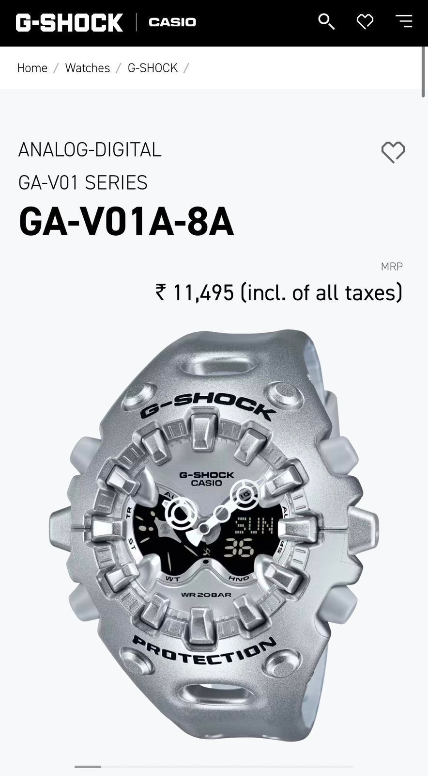G-Shock Casio Ga-V01-9A