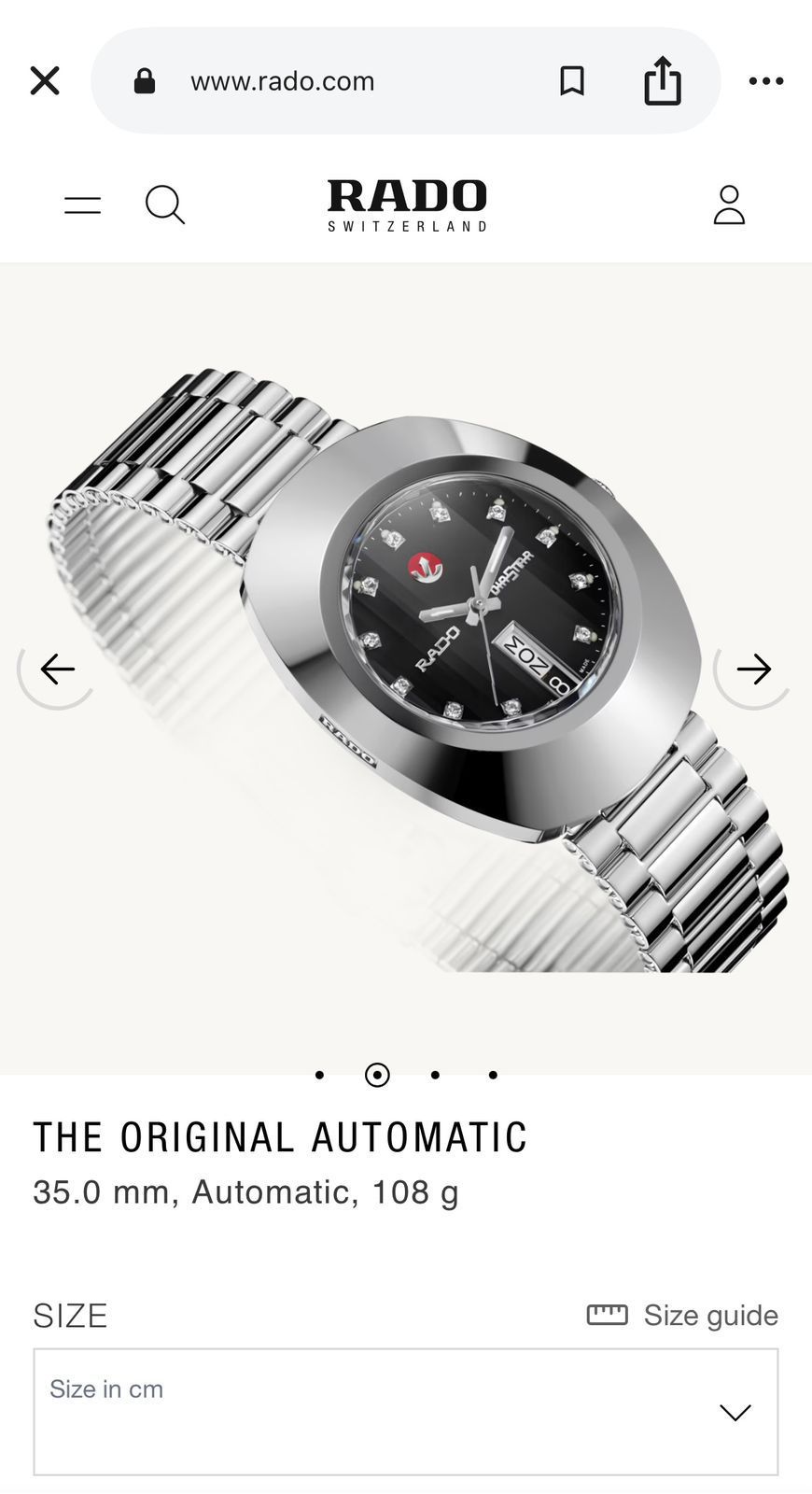 Rado Automatic Diamond Black Edition