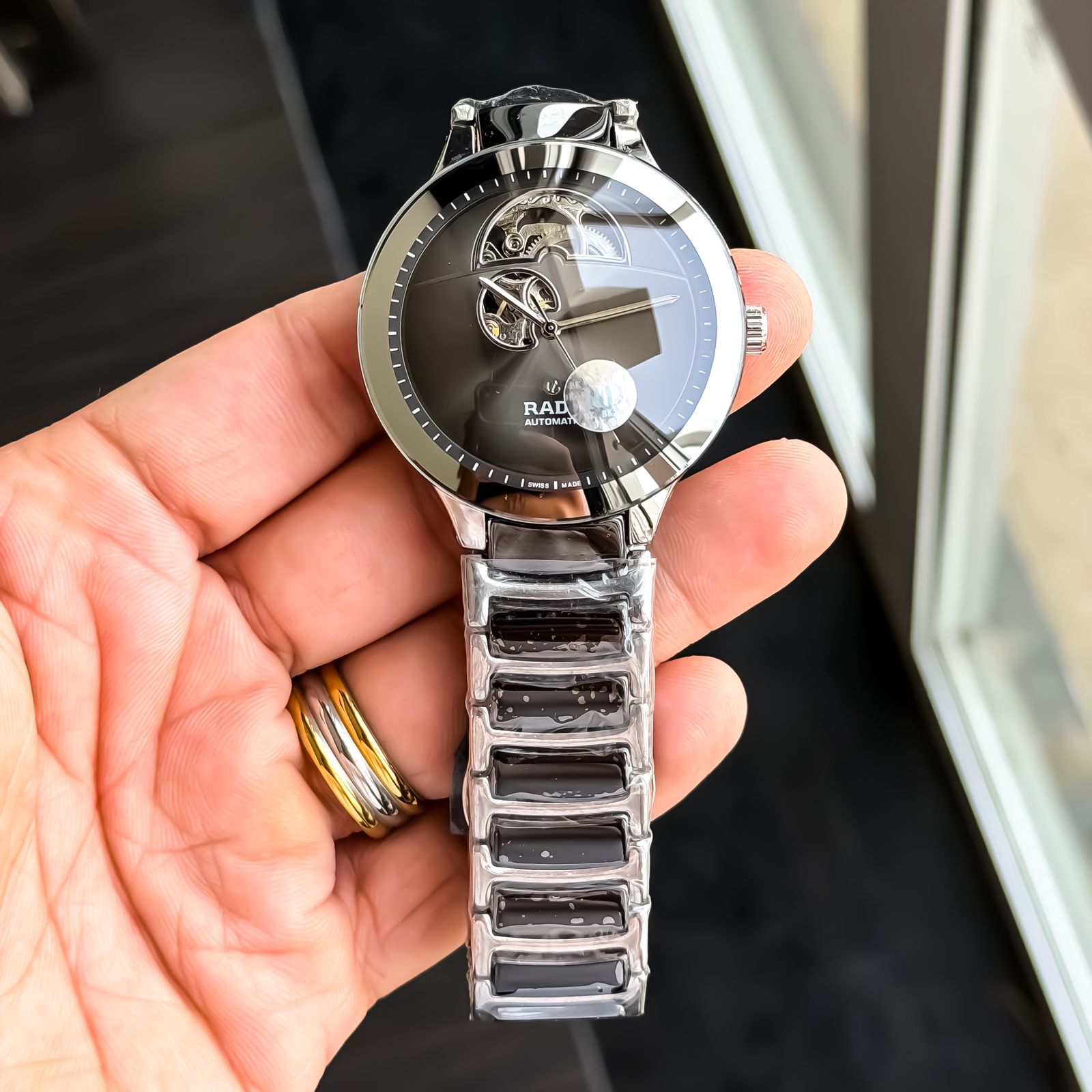 Rado Centrix Silver black Automatic Open Heart Jubile