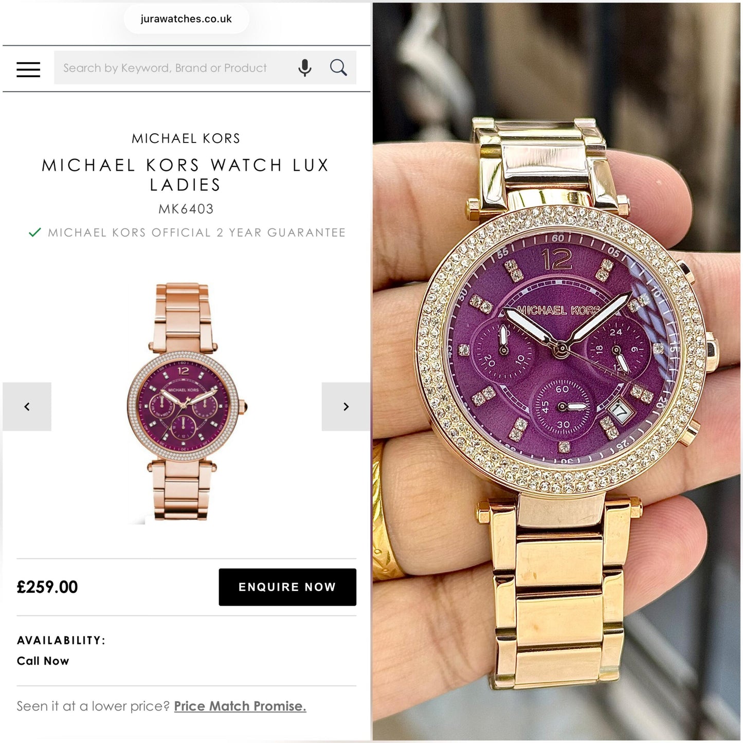 Michael Kors Purple Sunray Dial