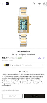 Emporio Armani Genni Rectangular Dial