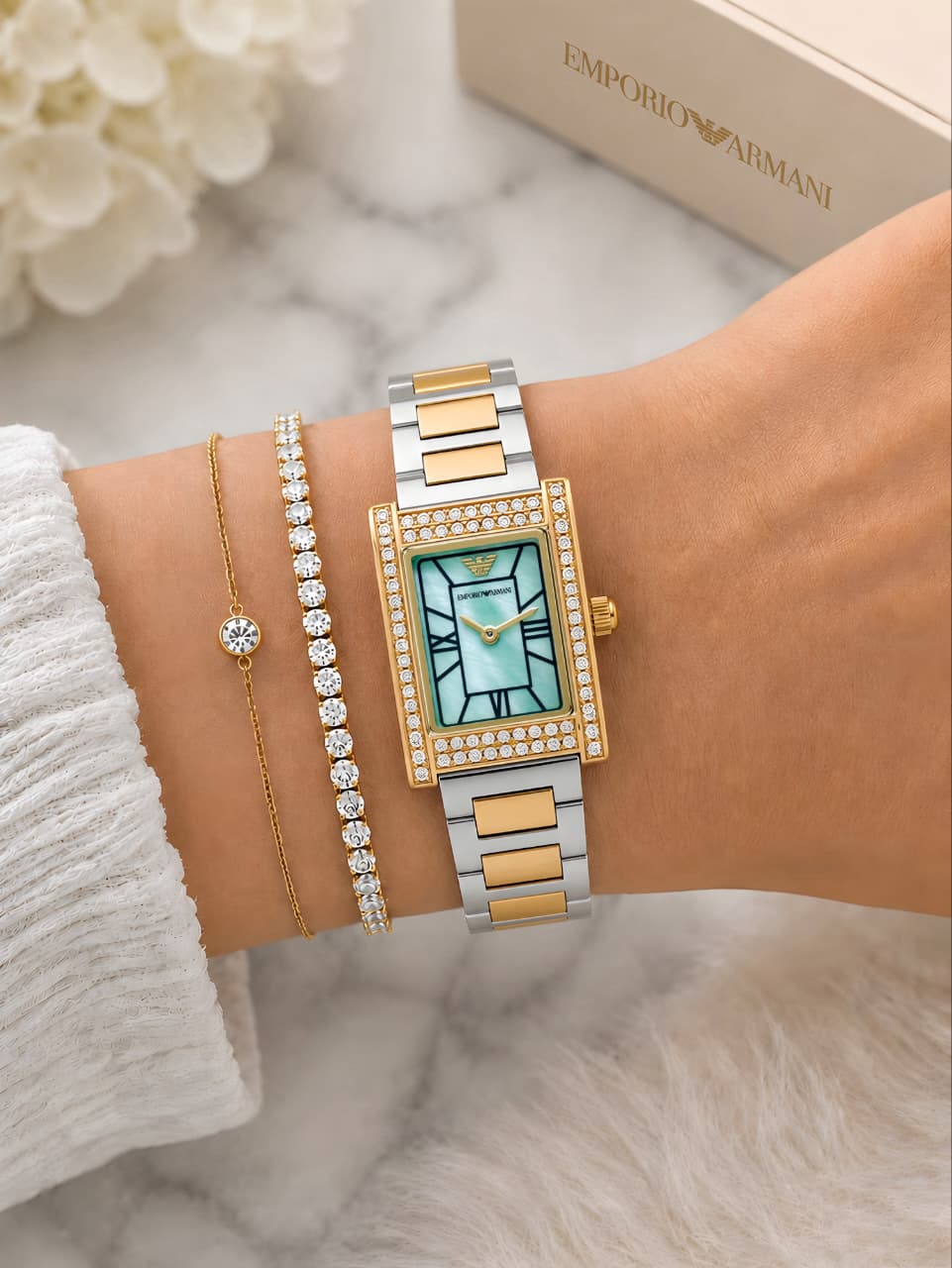 Emporio Armani Genni Rectangular Dial