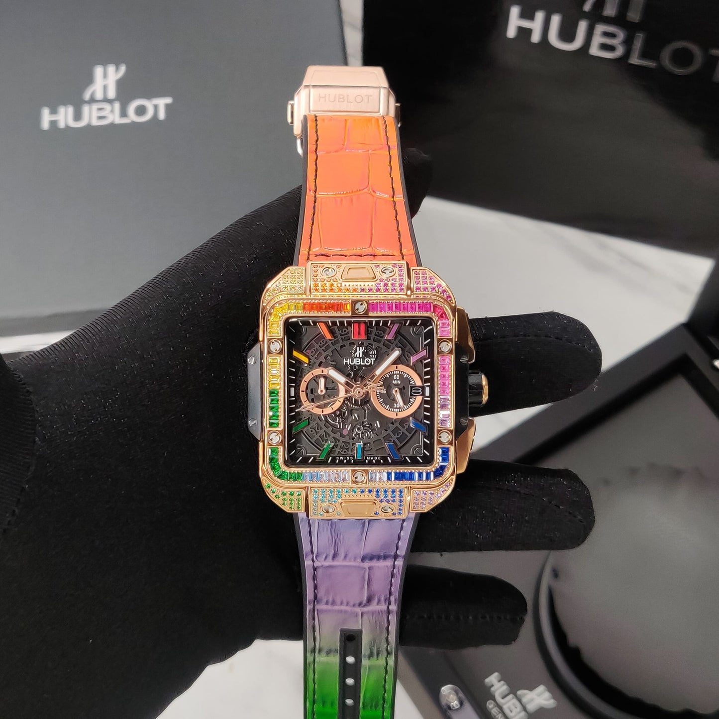 Hublot Square Bang Unico Rainbow