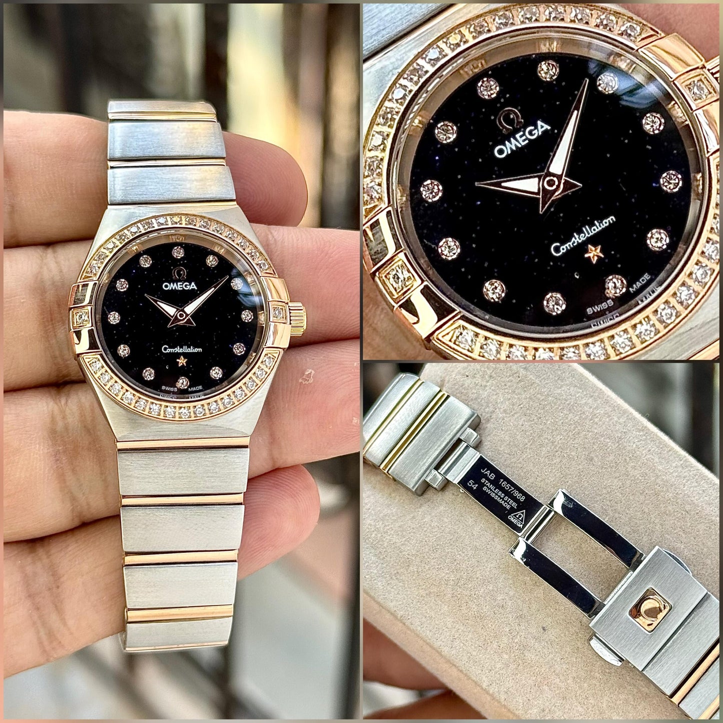 Omega Constellation Sedna Black Gold Diamond Edition