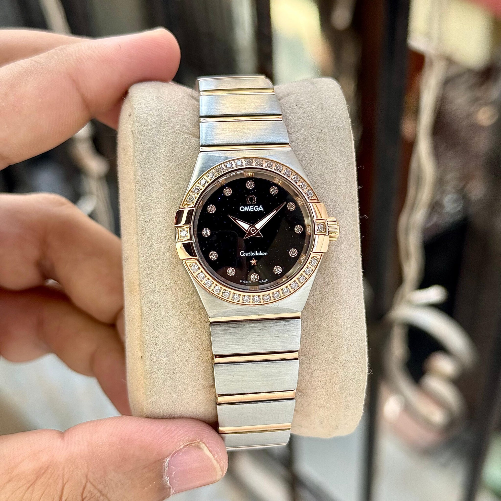 Omega Constellation Sedna Black Gold Diamond Edition