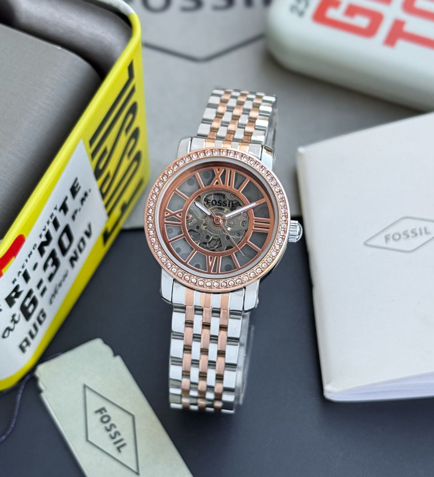 Fossil Automatic Two Tone Rose Gold