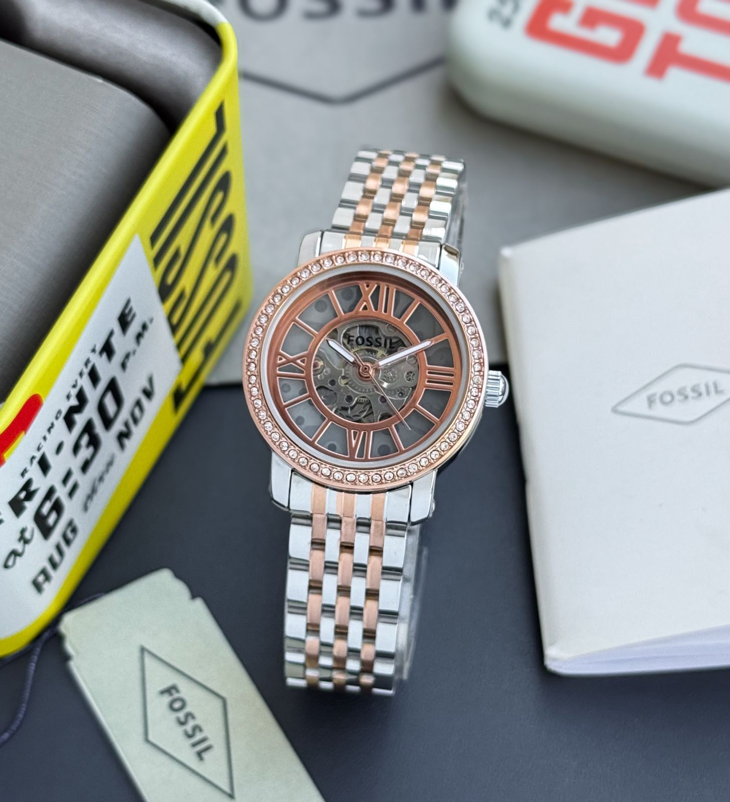 Fossil Automatic Two Tone Rose Gold
