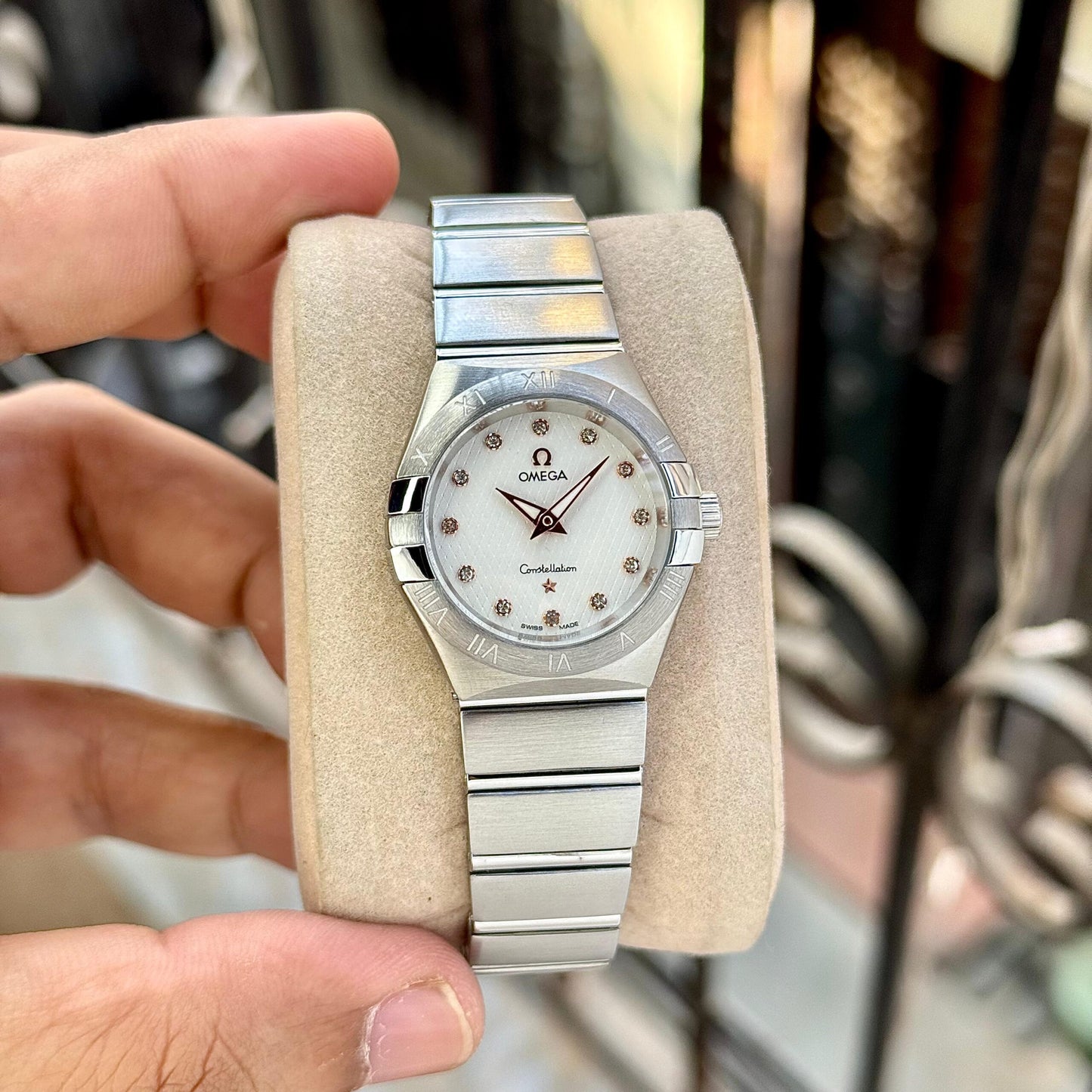 Omega Constellation White Quartz