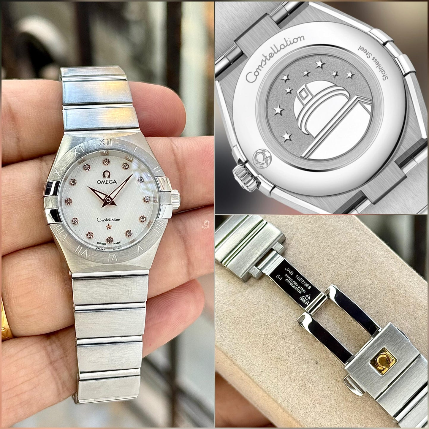 Omega Constellation White Quartz