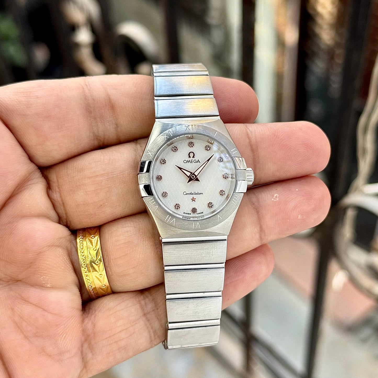 Omega Constellation White Quartz