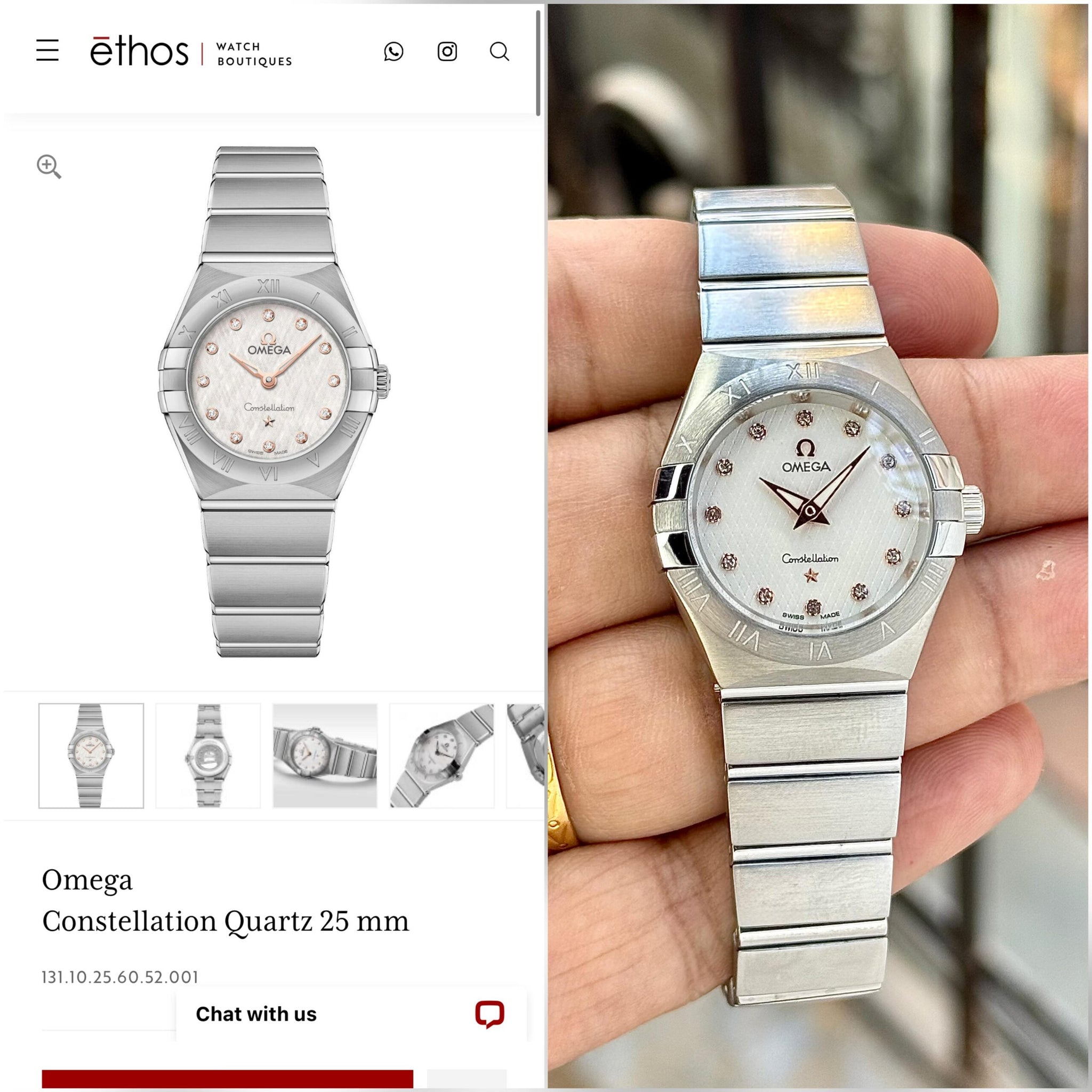 Omega Constellation White Quartz