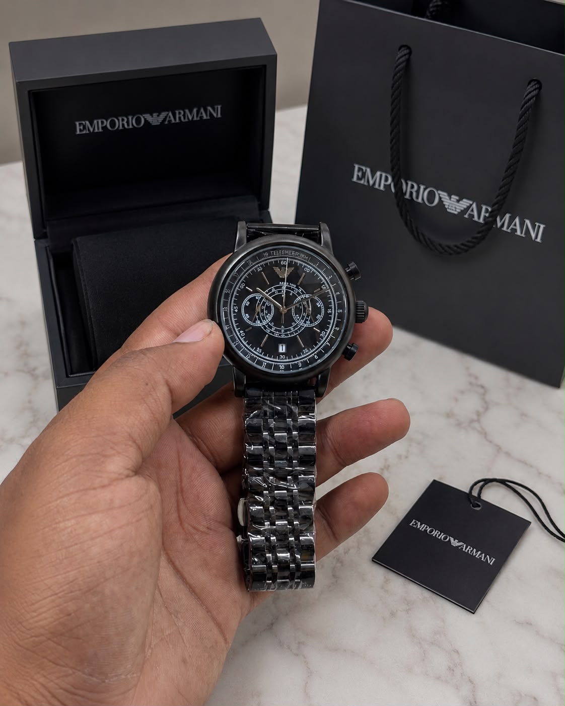 Emporio Armani Classic Black Chronograph