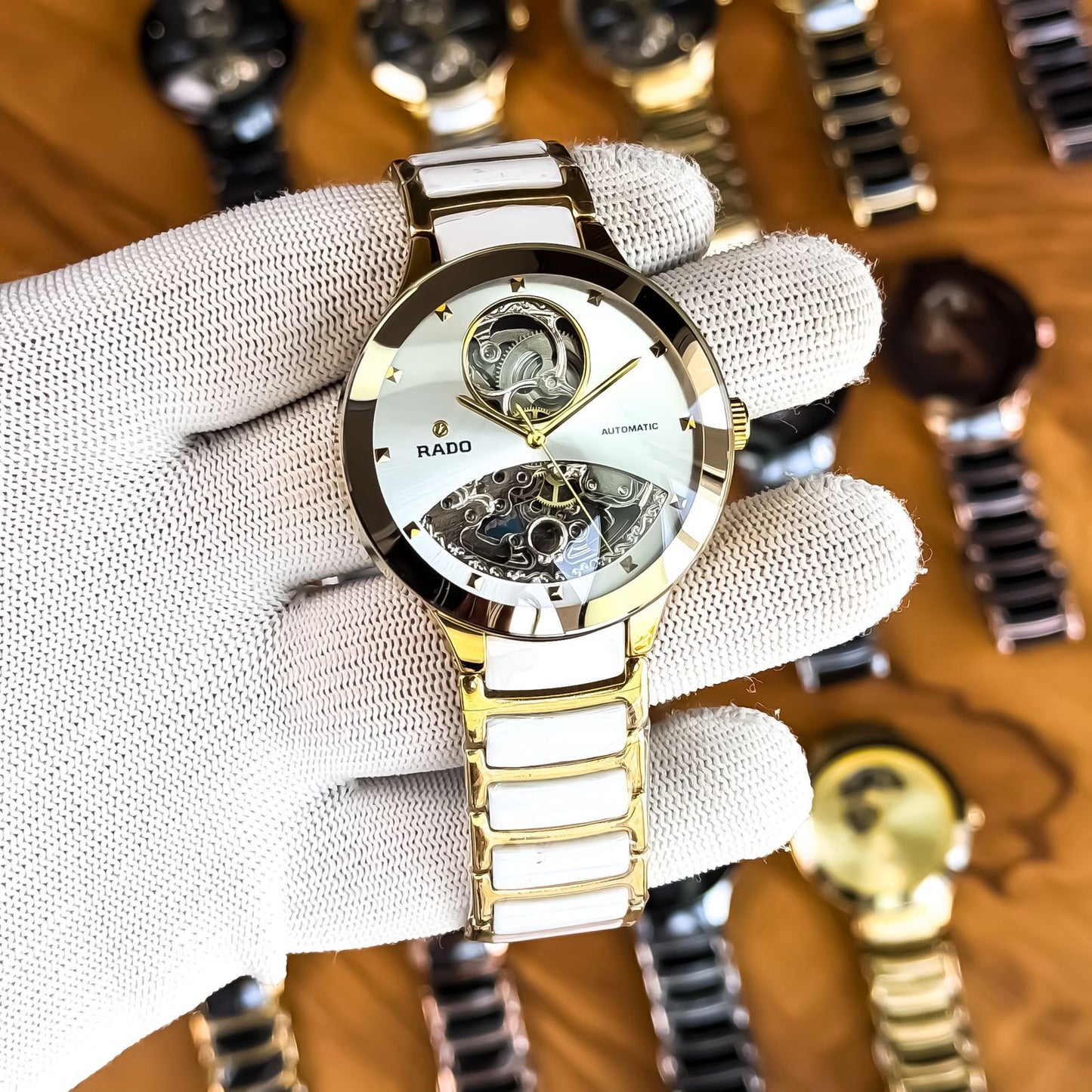 Rado Centrix Automatic Golden White Open Heart