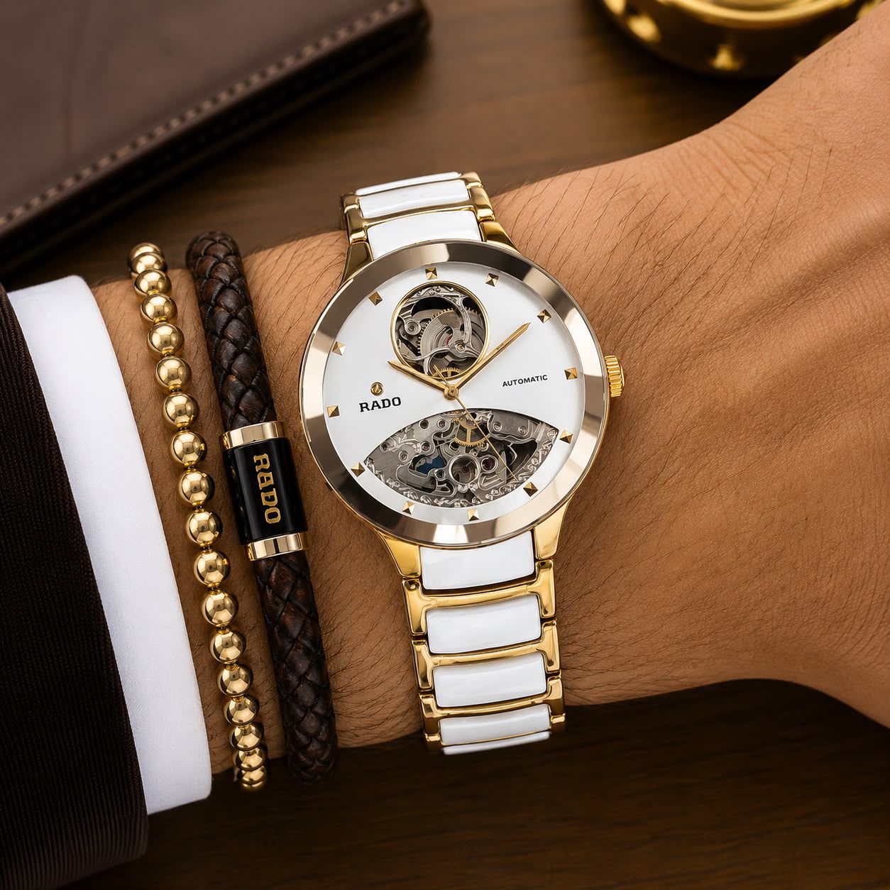 Rado Centrix Automatic Golden White Open Heart