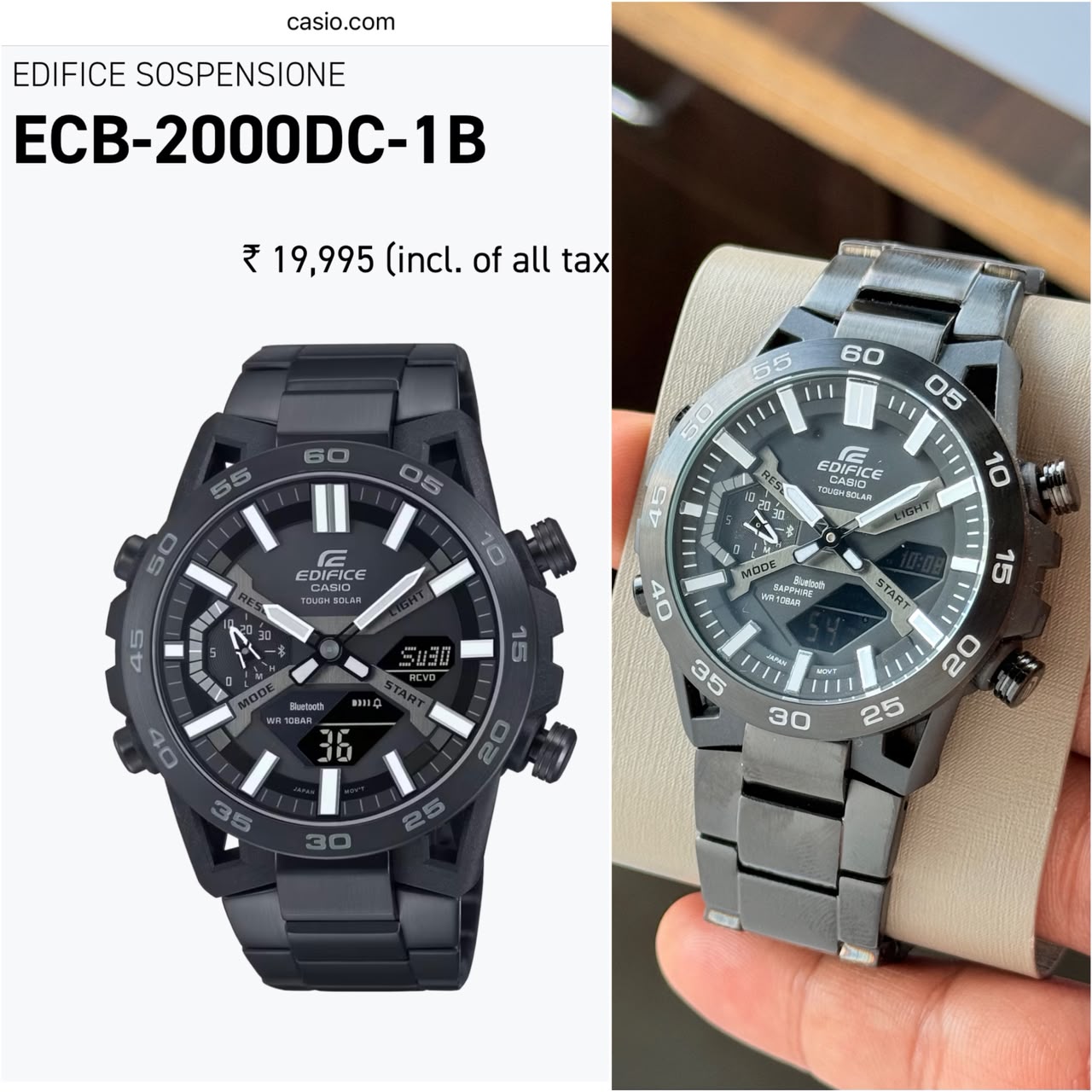 Edifice Casio Ecb-2000dc Sospensione