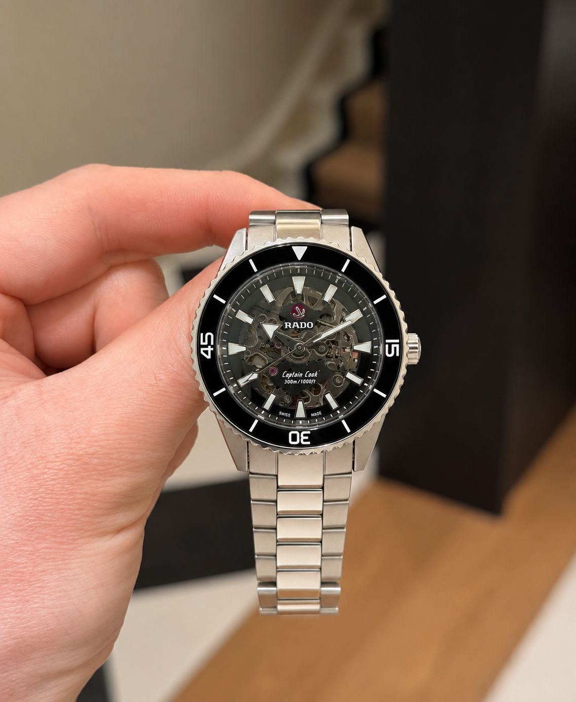 Rado Captain Cook Silver Black Dial Automatic