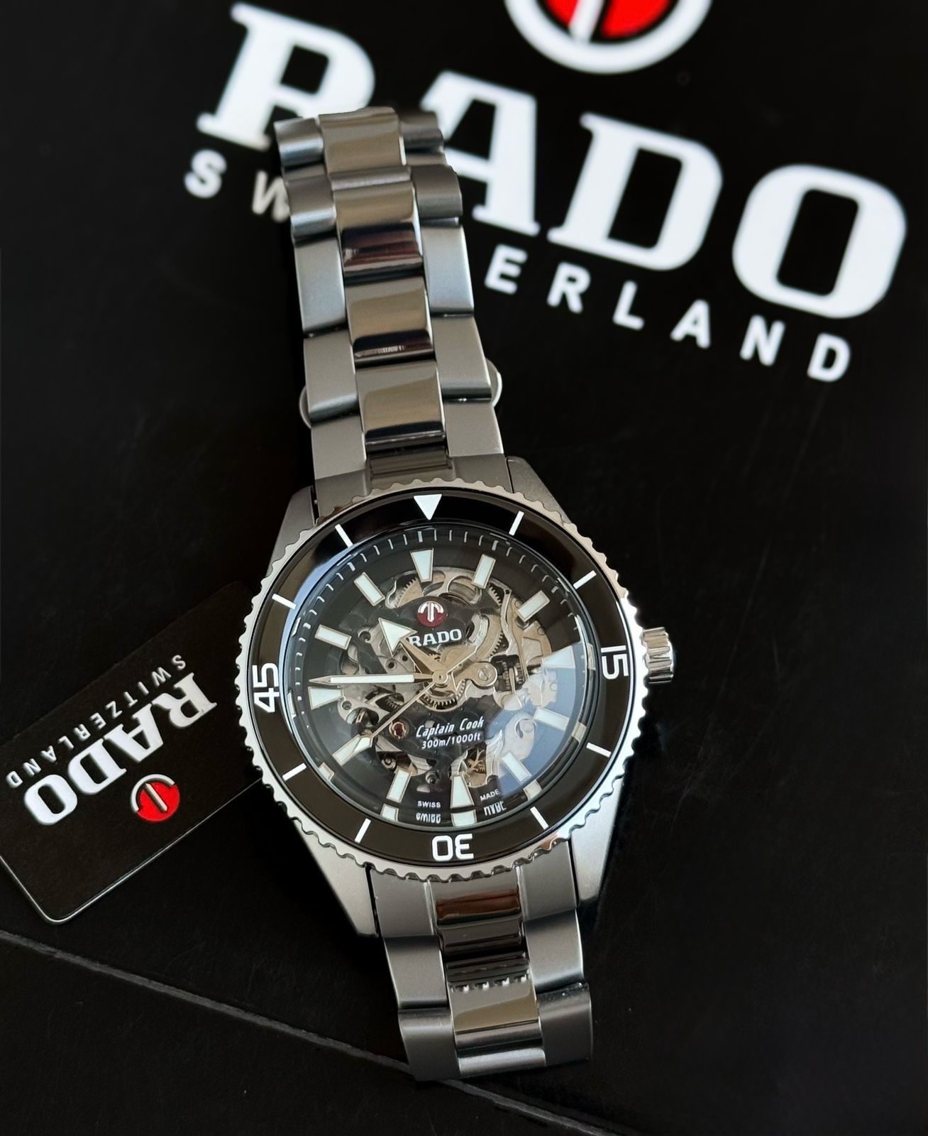 Rado Captain Cook Silver Black Dial Automatic