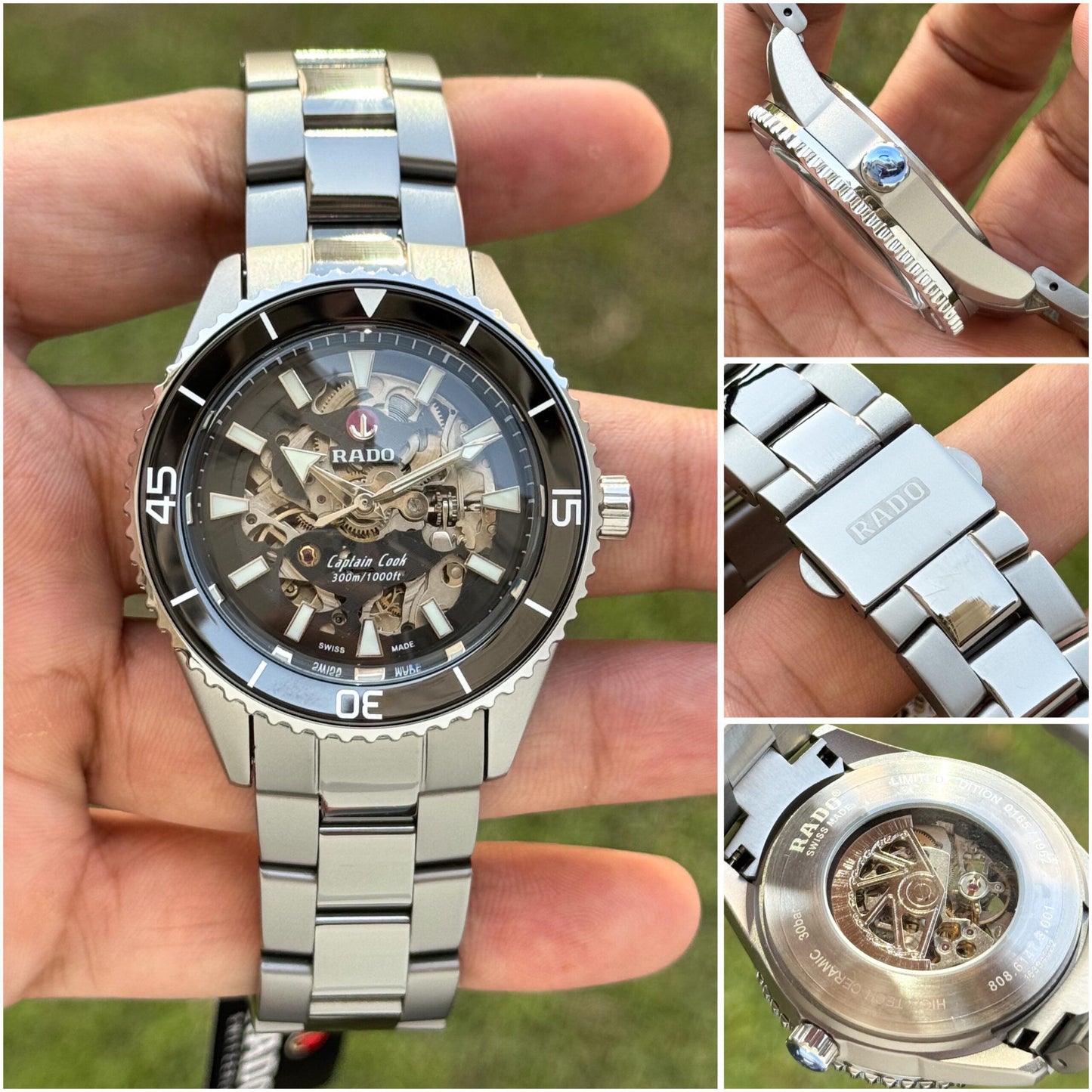 Rado Captain Cook Silver Black Dial Automatic