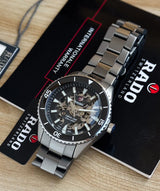 Rado Captain Cook Silver Black Dial Automatic