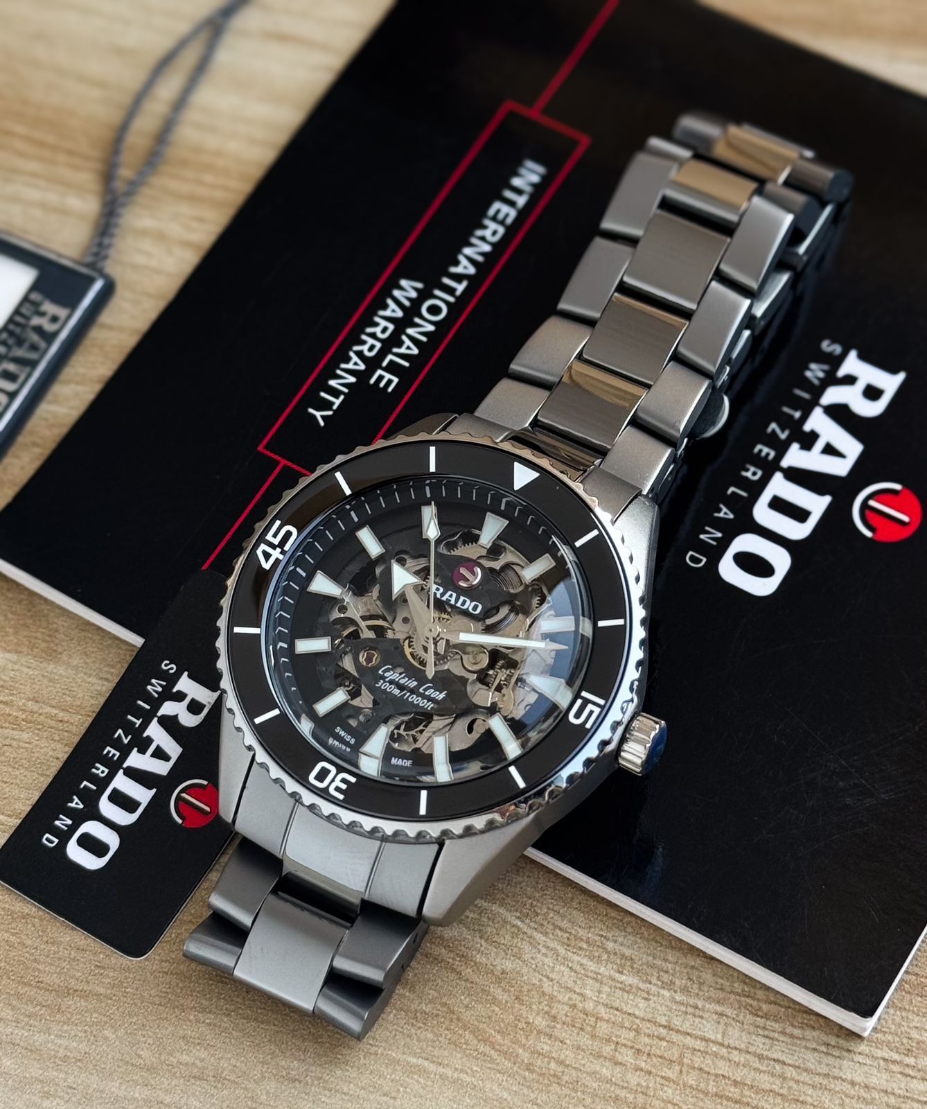 Rado Captain Cook Silver Black Dial Automatic