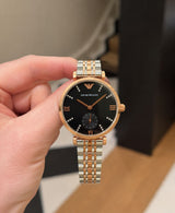 Emporio Armani Rose gold Black Dial