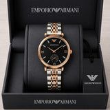 Emporio Armani Rose gold Black Dial