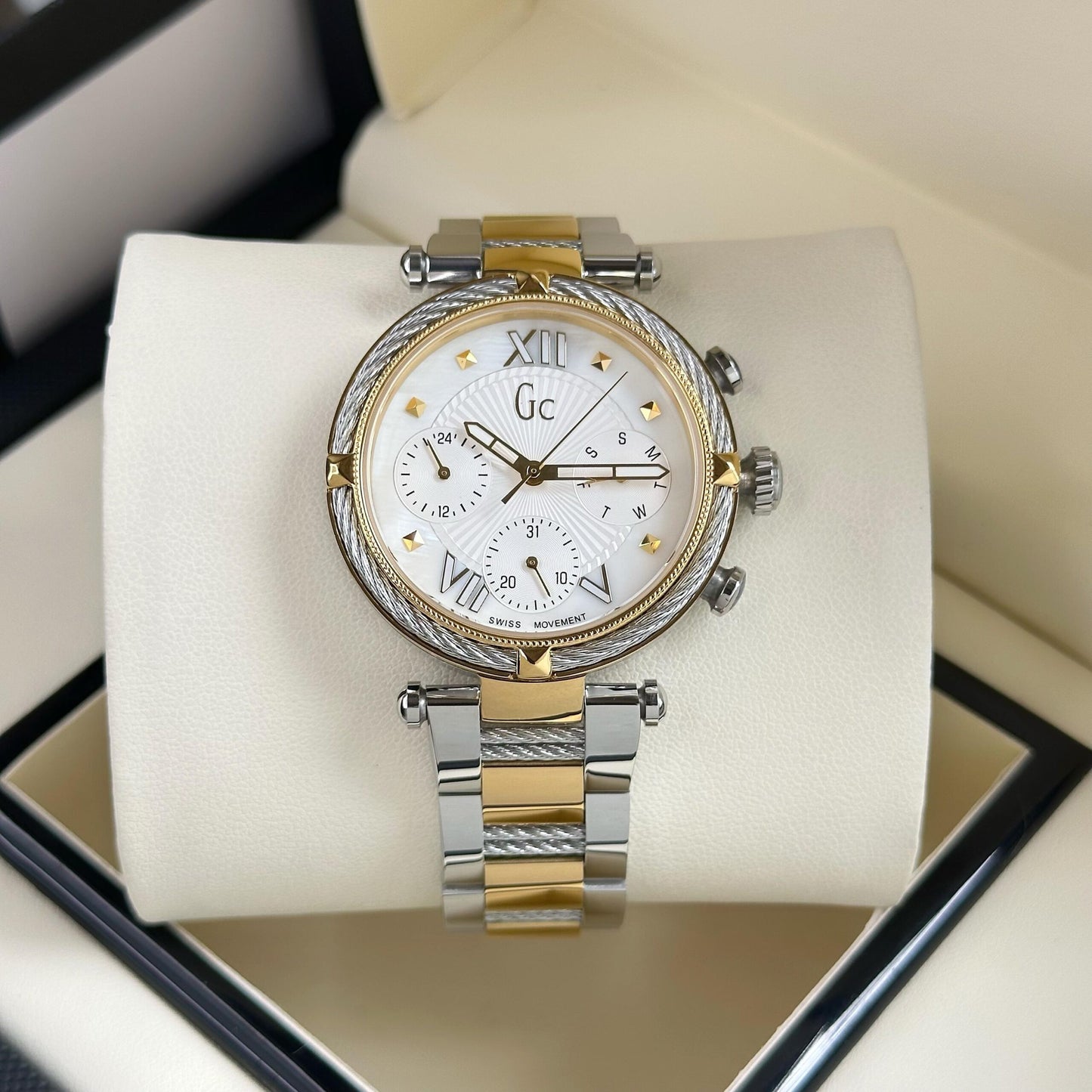 Guess White Dial Chronograph