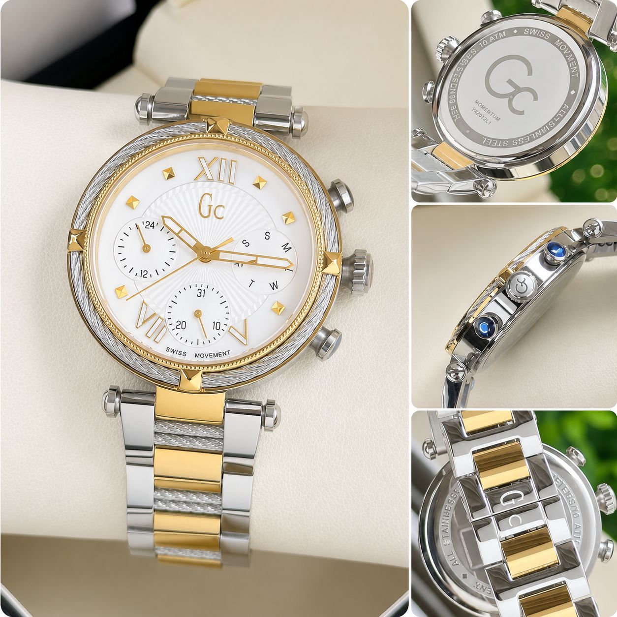 Guess White Dial Chronograph