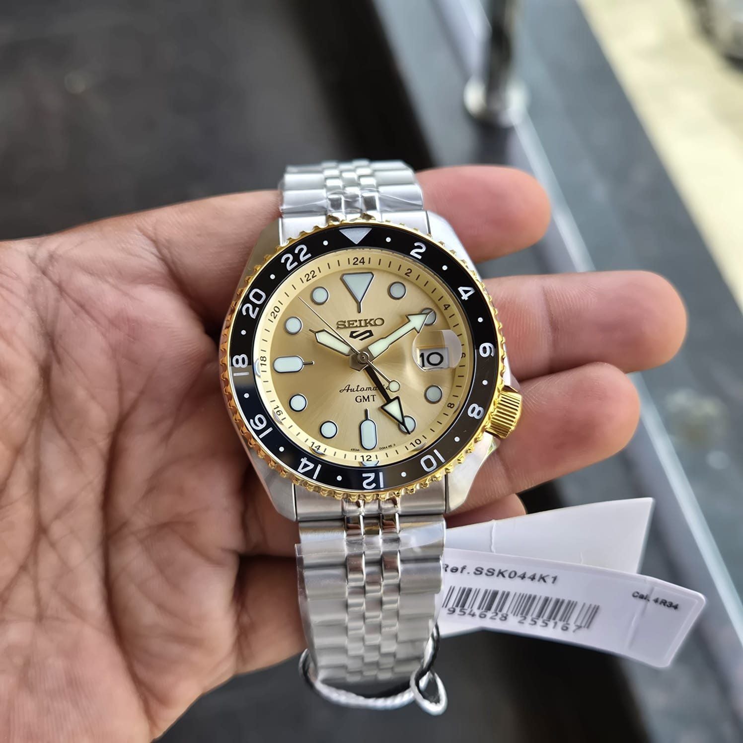 Seiko 5 Gmt Silver Automatic