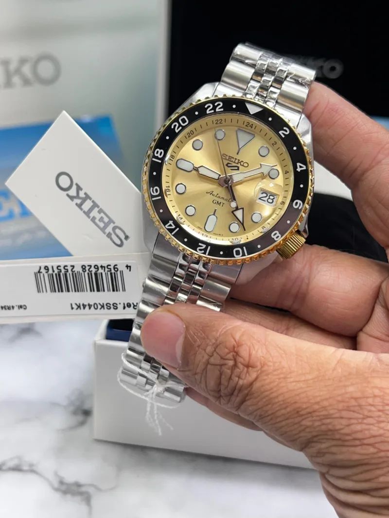 Seiko 5 Gmt Silver Automatic