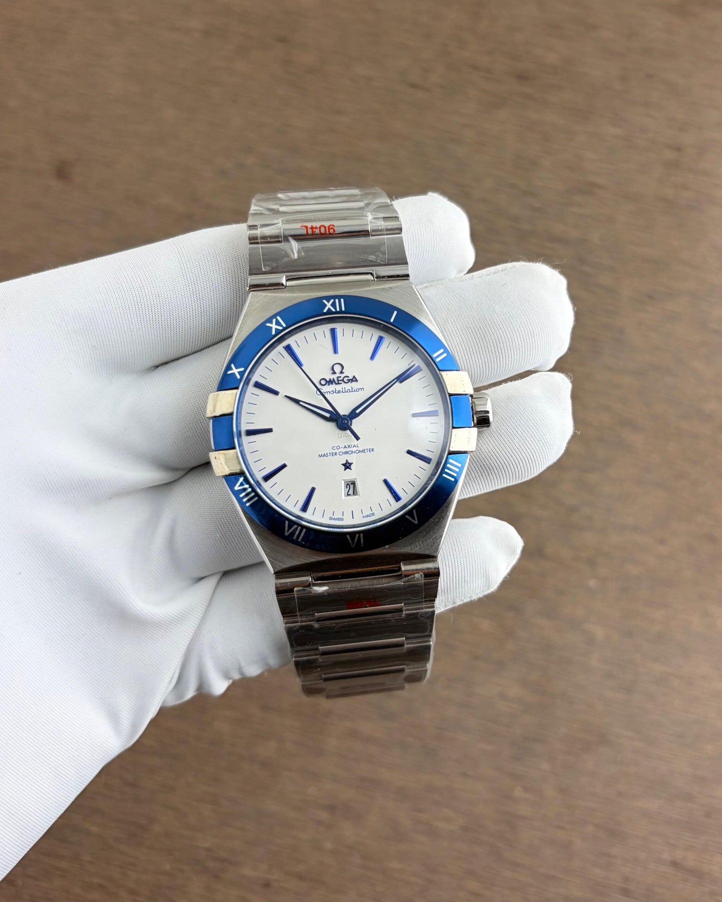 Omega Constellation White &amp; Silver Co-Axial Master