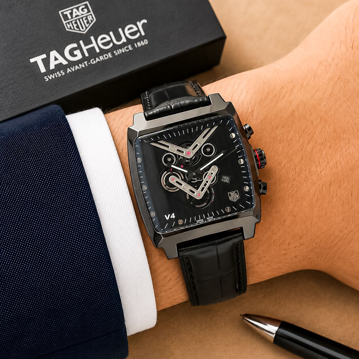 Tag Heuer V4 Black Dial