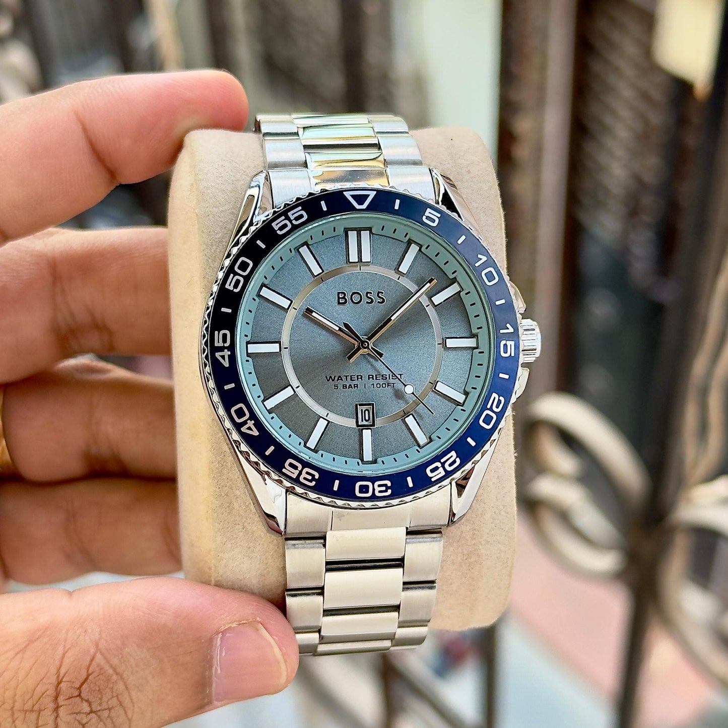 Boss Runner Ice Blue Sunray Dial