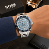 Boss Runner Ice Blue Sunray Dial