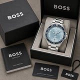 Boss Runner Ice Blue Sunray Dial