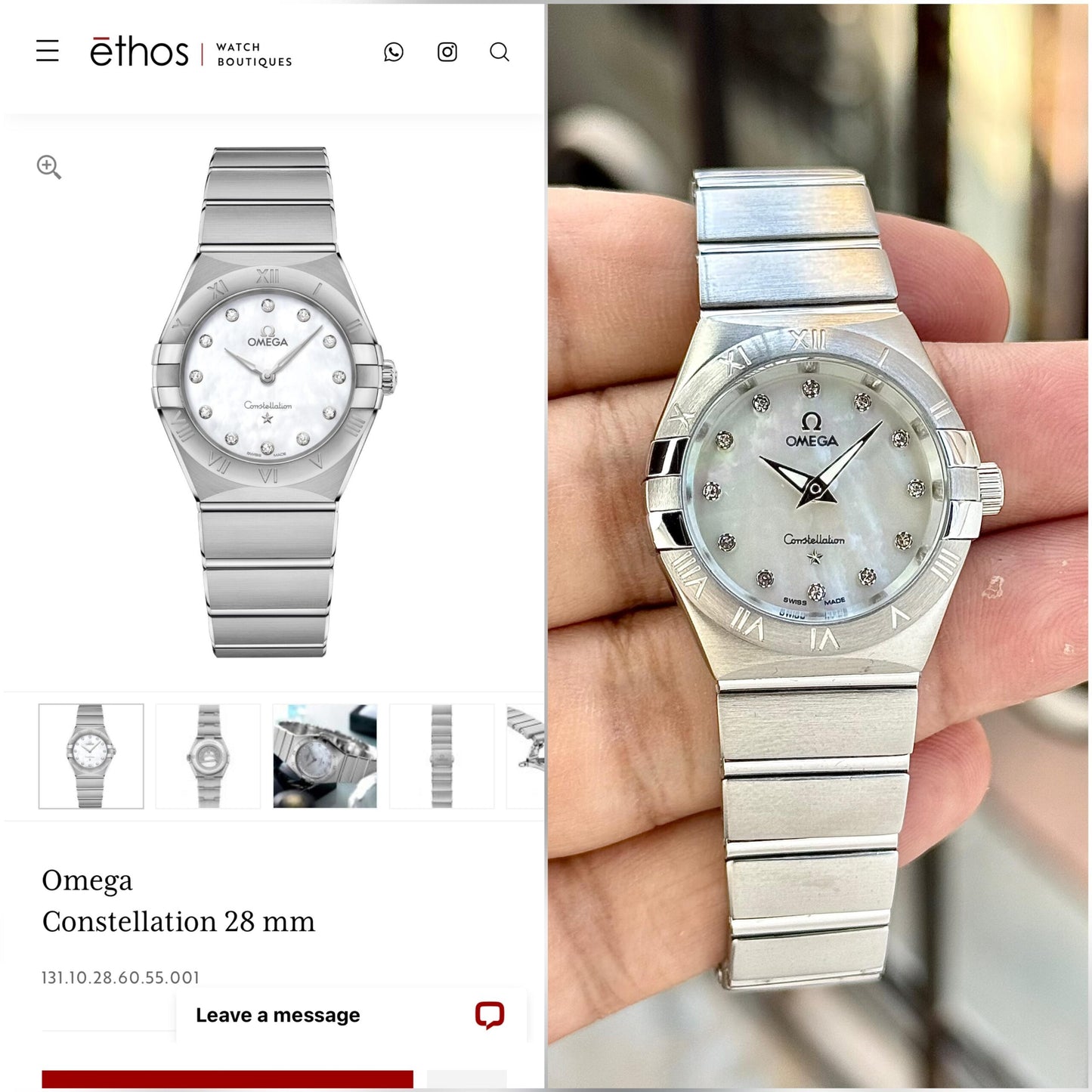 Omega Constellation White Dial