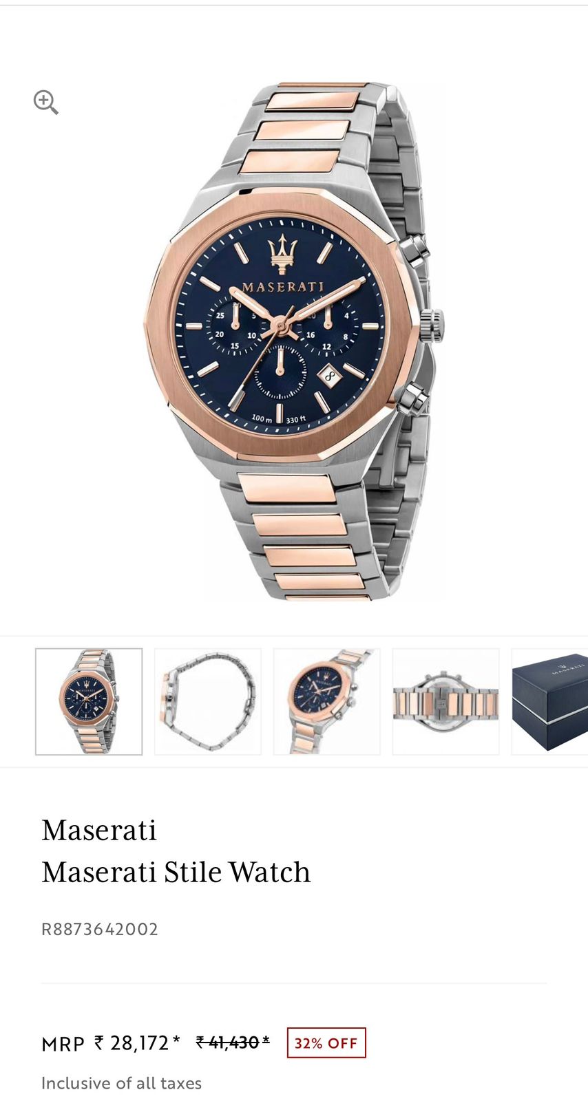Maserati Stile Aqua Rose Gold Edition