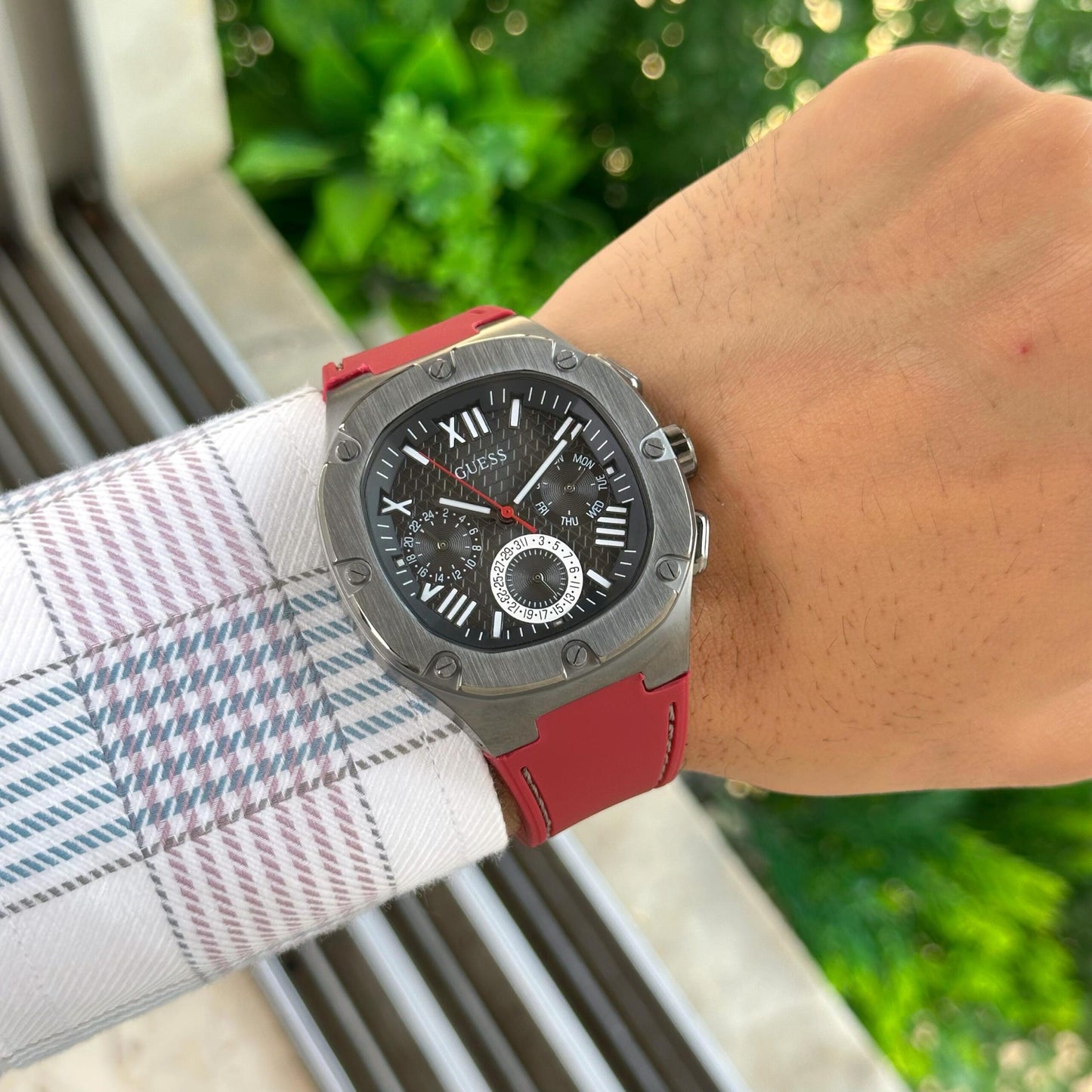 Guess Multi-Function Red Quartz